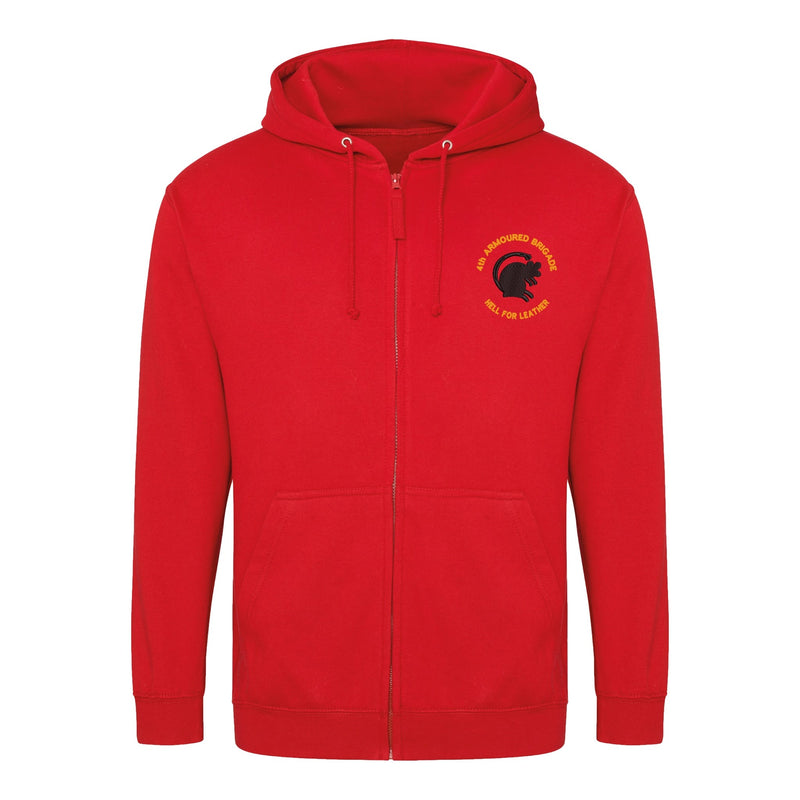 4th Armoured Brigade Zipped Hoodie