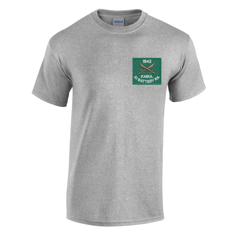51 Battery Royal Kabul and Royal Artillery Badges Cotton T-Shirt