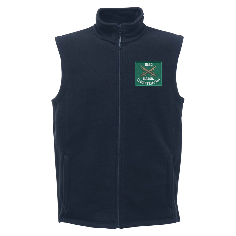 51 Battery Royal Artillery Regatta Fleece Bodywarmer
