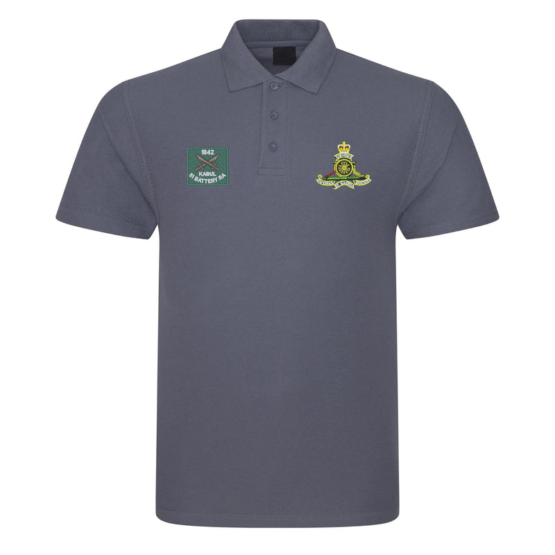 51 Battery Royal Kabul and Royal Artillery Badges Polo Shirt
