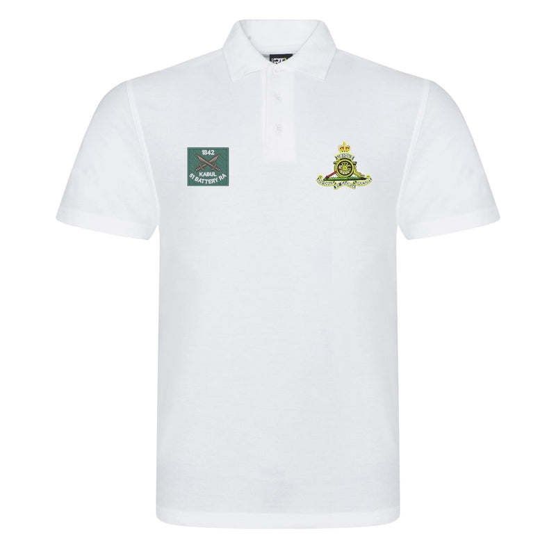 51 Battery Royal Kabul and Royal Artillery Badges Polo Shirt