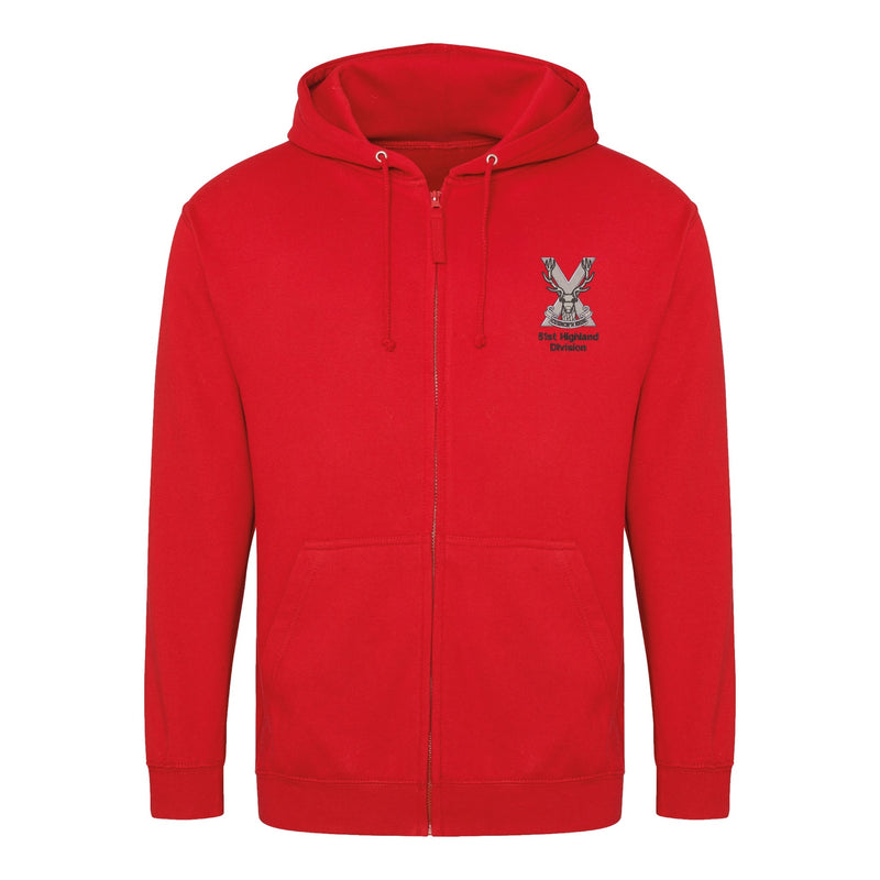 51st Highland Division Zipped Hoodie
