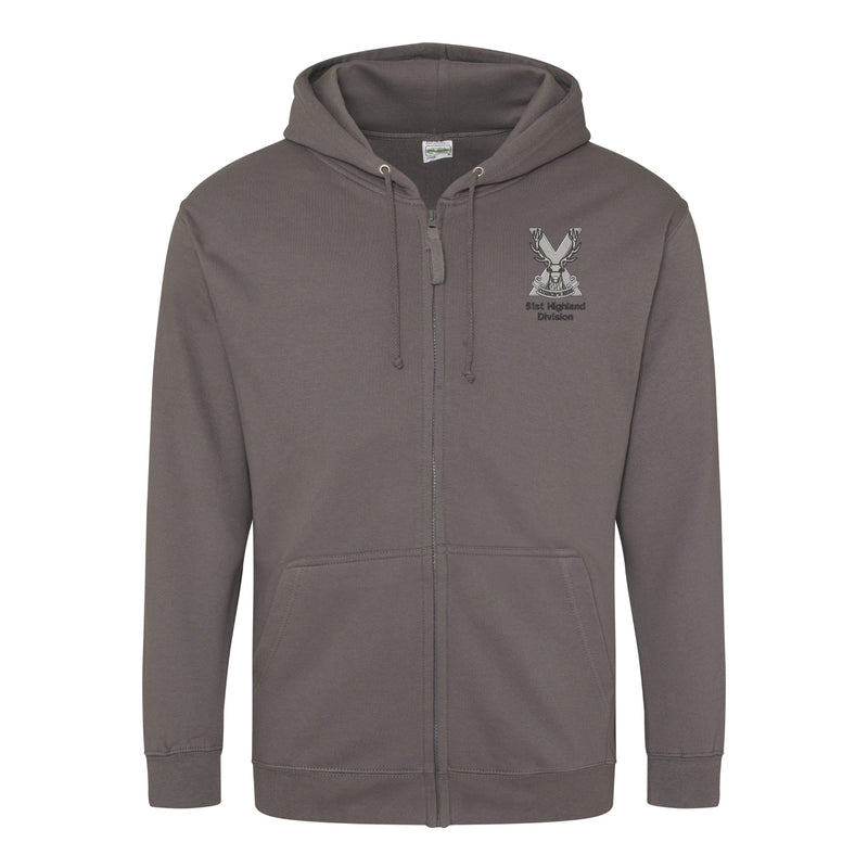 51st Highland Division Zipped Hoodie