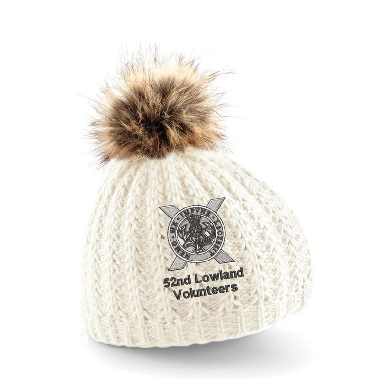52nd Lowland Volunteers Pom Pom Beanie Hat