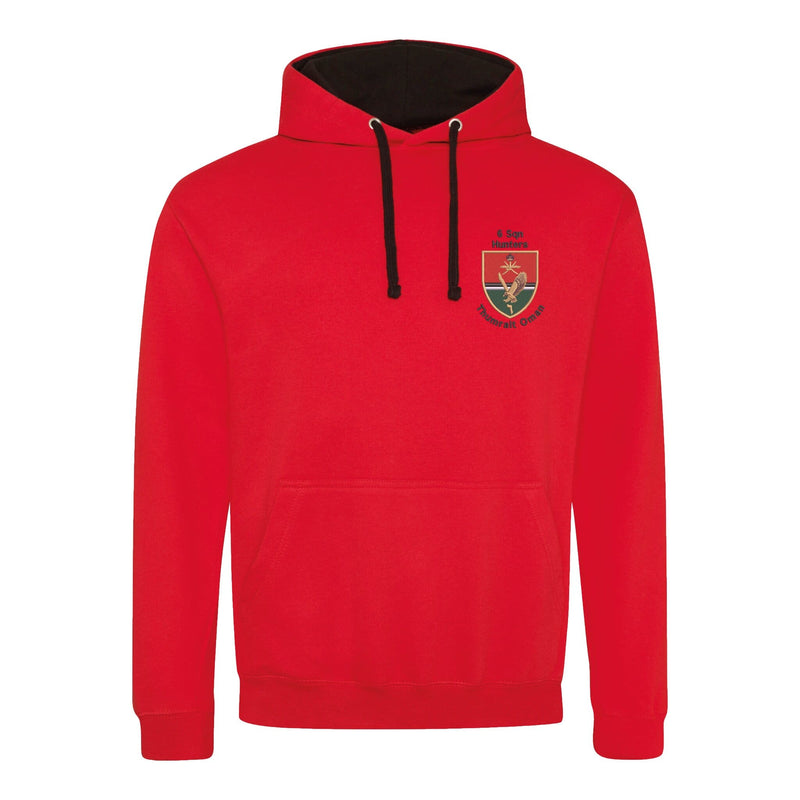 6 Sqn Hunters Thumrait Oman Varsity Contrast Hoodie