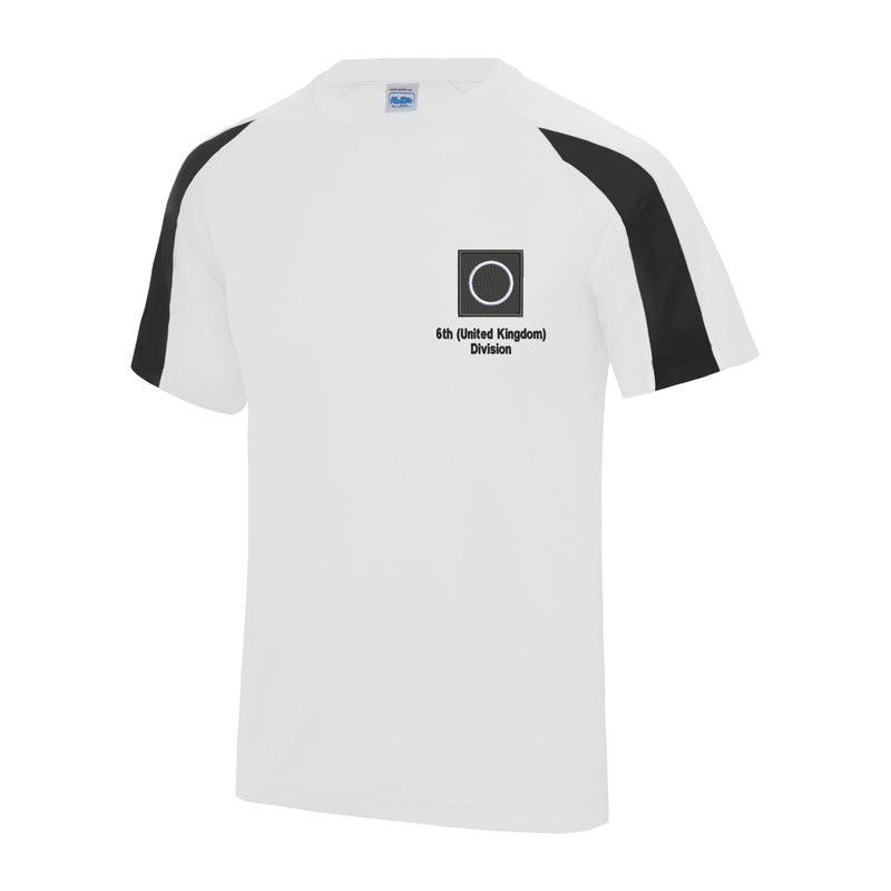 6th (United Kingdom) Division Contrast Polyester T-Shirt