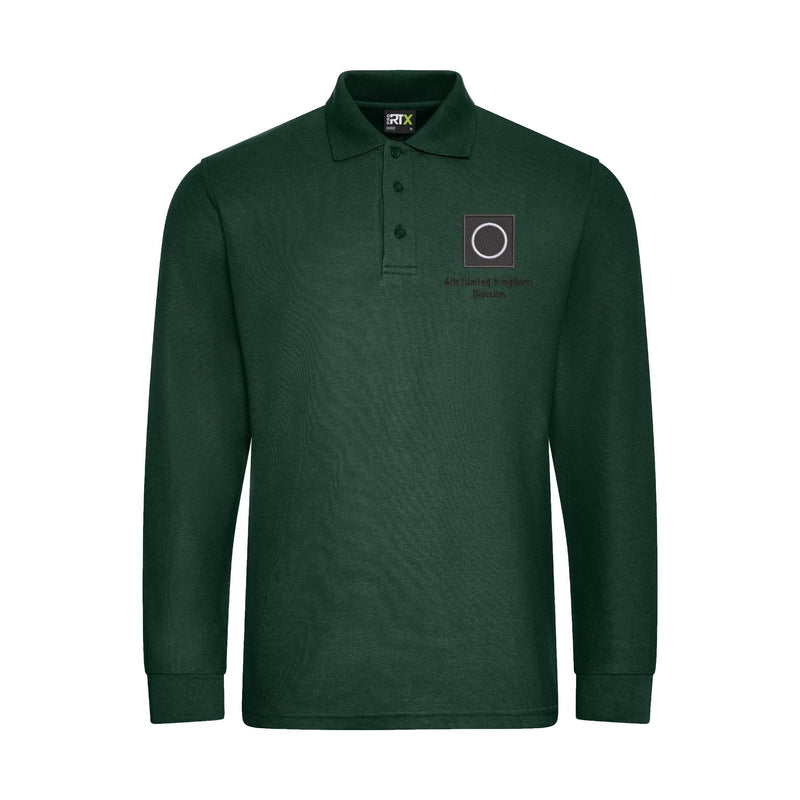 6th (United Kingdom) Division Long Sleeve Polo Shirt