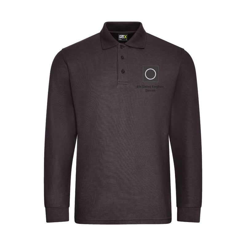 6th (United Kingdom) Division Long Sleeve Polo Shirt