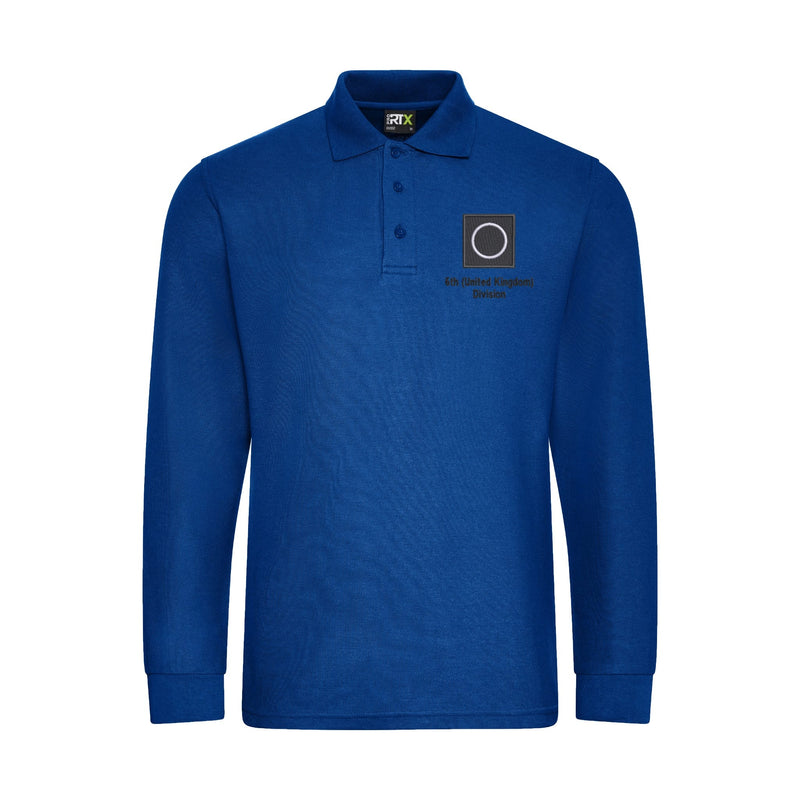 6th (United Kingdom) Division Long Sleeve Polo Shirt