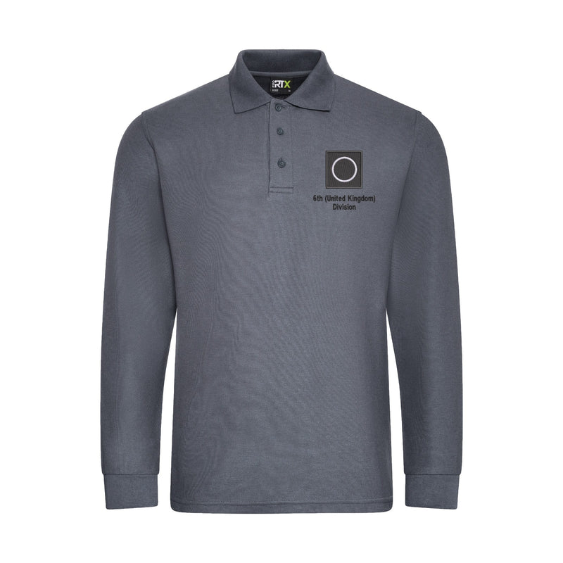 6th (United Kingdom) Division Long Sleeve Polo Shirt