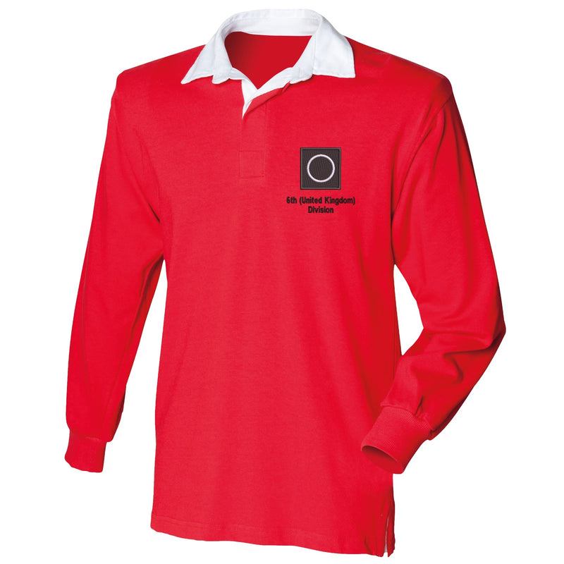 6th (United Kingdom) Division Front Row Long Sleeve Rugby Shirt