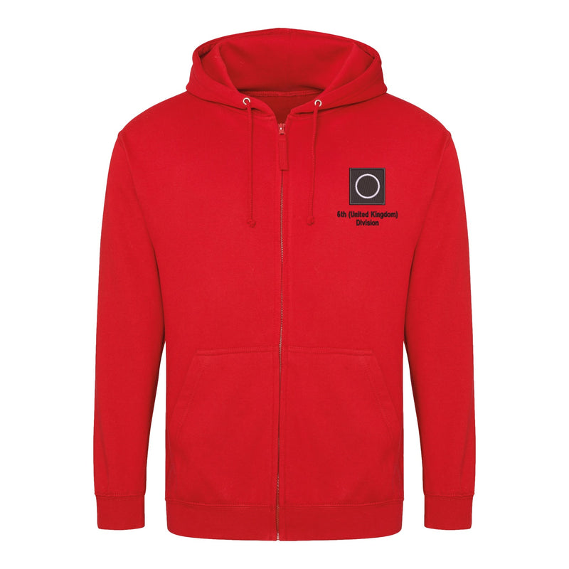6th (United Kingdom) Division Zipped Hoodie