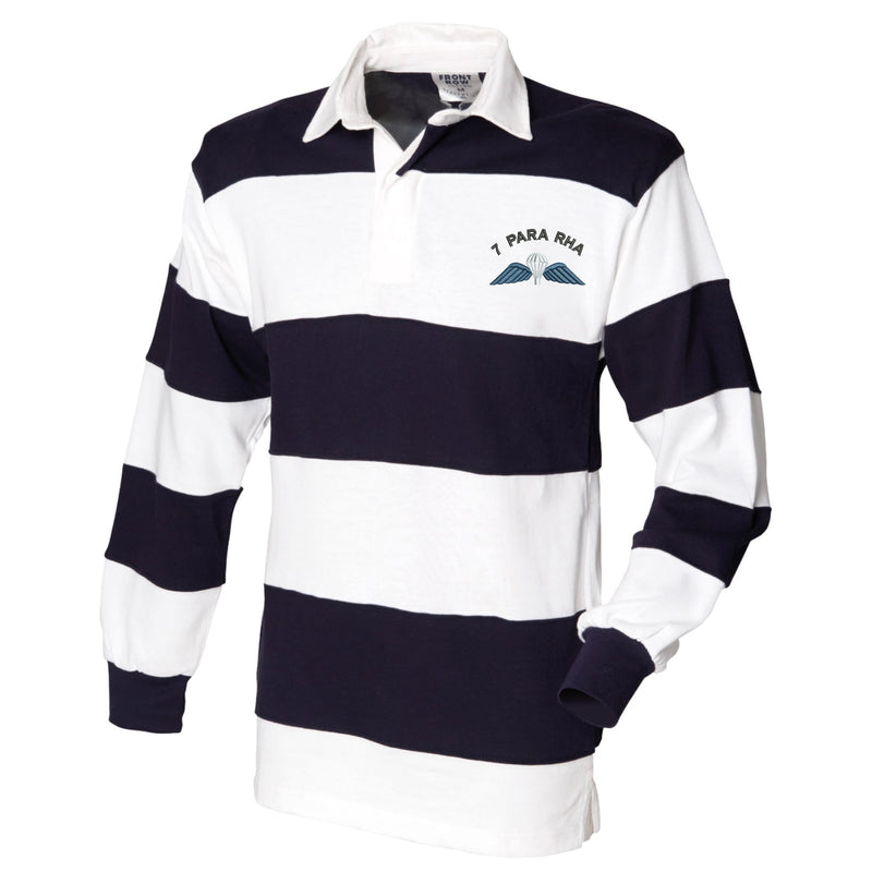 7 Para Artillery Wings Front Row Sewn Stripe Long Sleeve Rugby Shirt