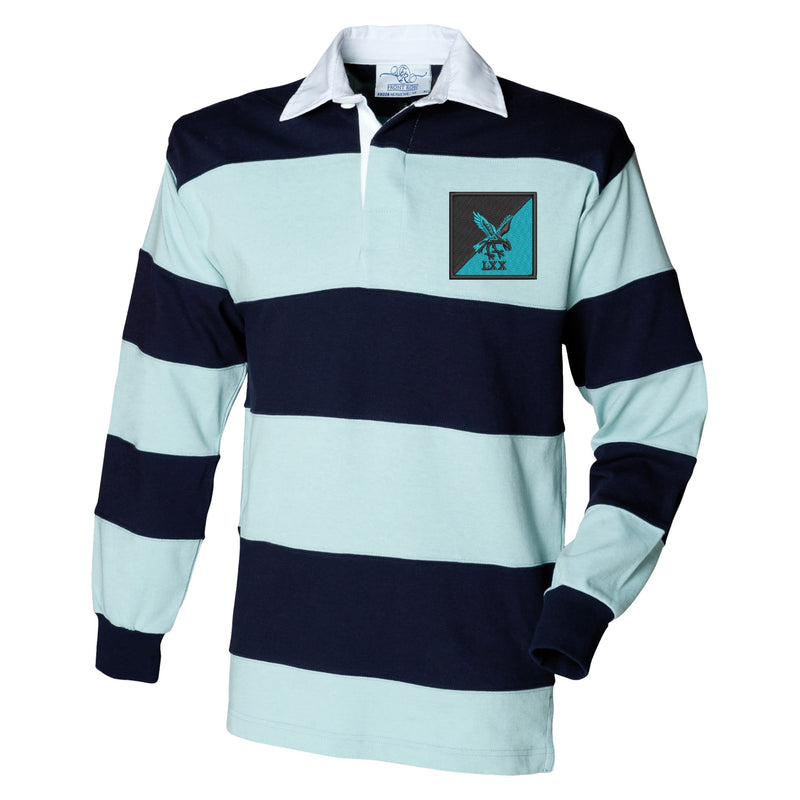 70 Field Company Front Row Sewn Stripe Long Sleeve Rugby Shirt