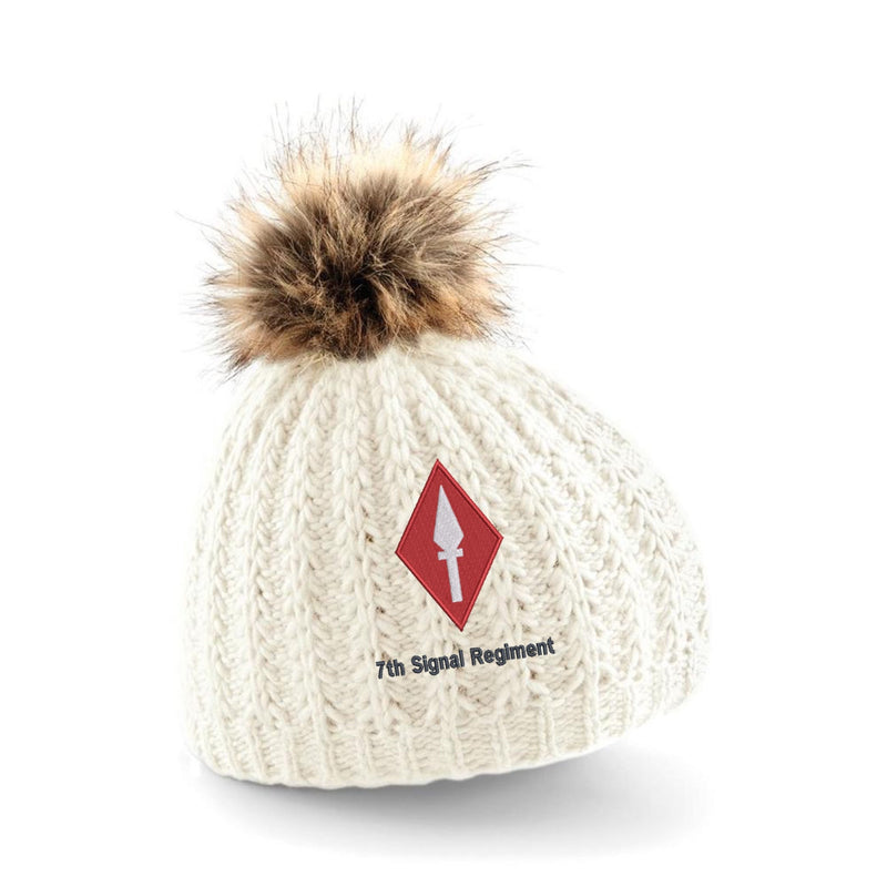 7th Signal Regiment (Corps Main) Pom Pom Beanie Hat