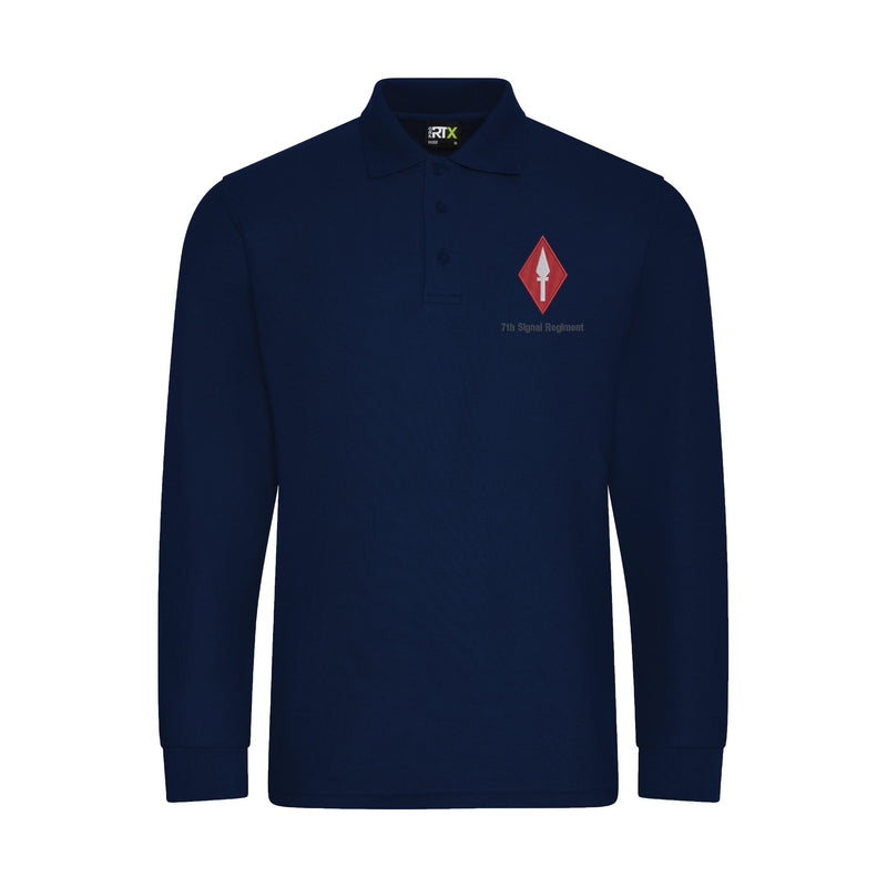 7th Signals Regiment Long Sleeve Polo Shirt