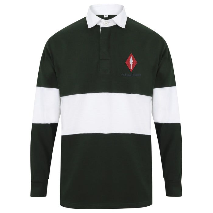 7th Signal Regiment (Corps Main) Long Sleeve Panelled Rugby Shirt