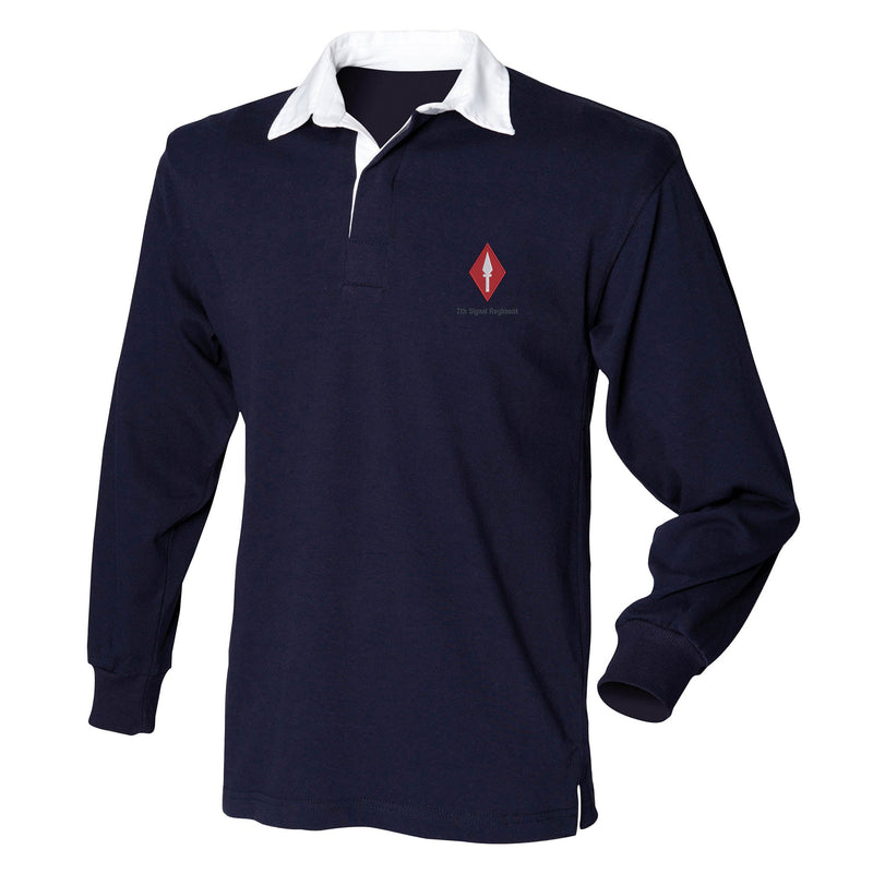 7th Signal Regiment (Corps Main) Front Row Long Sleeve Rugby Shirt