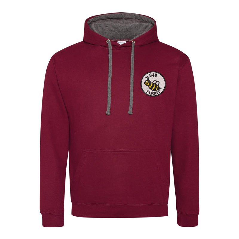 849 Squadron Flight B Varsity Contrast Hoodie