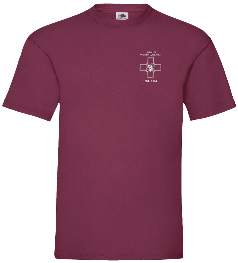 Hughes Troop 1984-2024 Printed Burgundy T-Shirt