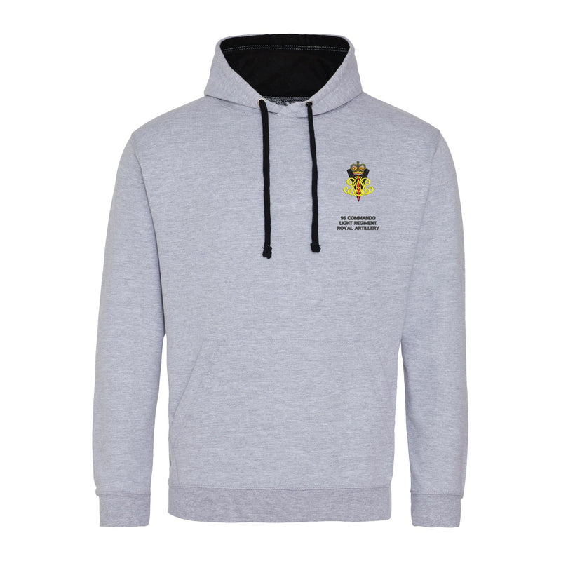 95 Commando Light Regiment Royal Artillery Varsity Contrast Hoodie