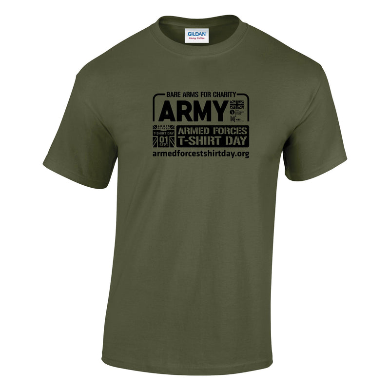 Armed Forces T-Shirt Day 2026 - Army Cotton T-Shirt (Black Print)