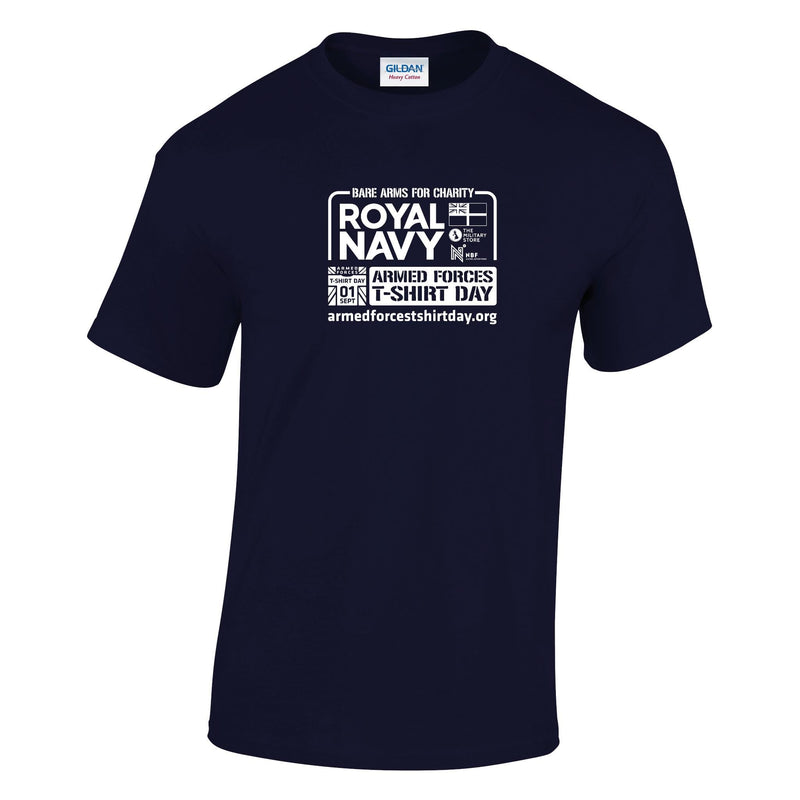 Armed Forces T-Shirt Day 2026 - Royal Navy Cotton T-Shirt (White Print)