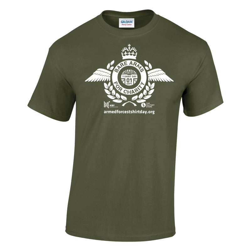 Armed Forces T-Shirt Day 2025 - 'Harrier White' Logo Cotton T-Shirt