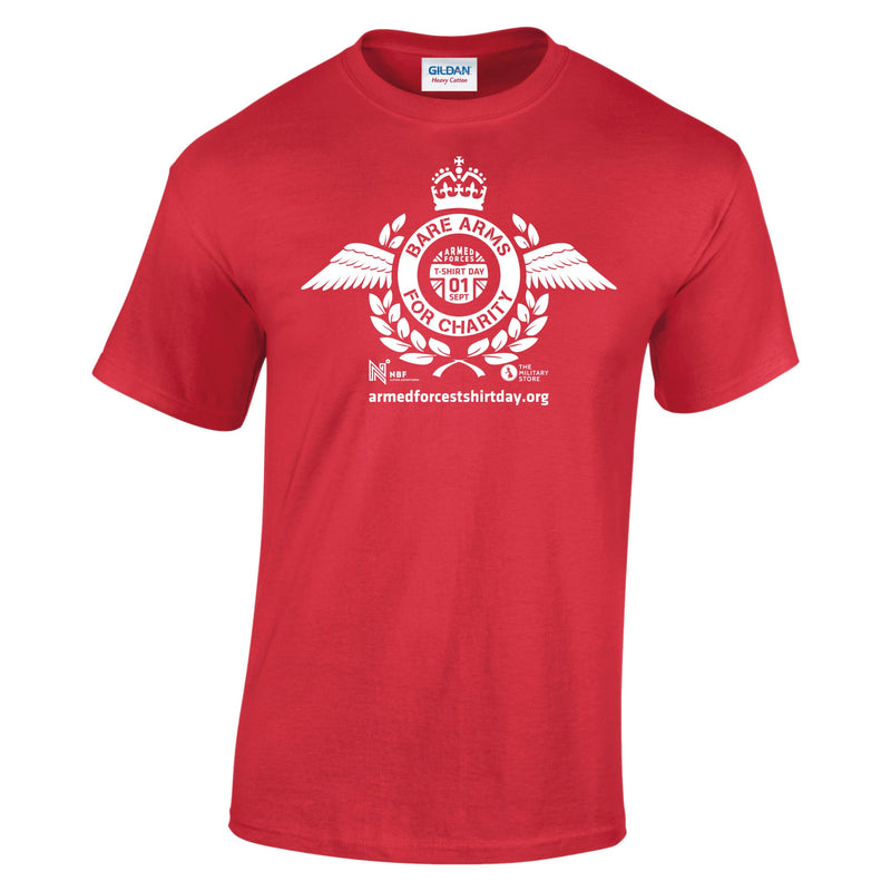 Armed Forces T-Shirt Day 2025 - 'Harrier White' Logo Cotton T-Shirt