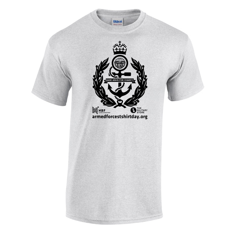 Armed Forces T-Shirt Day 2025 - 'Seawolf Black' Logo Cotton T-Shirt