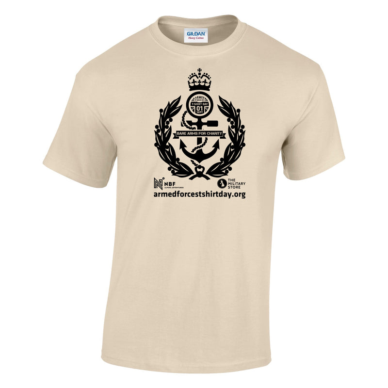 Armed Forces T-Shirt Day 2025 - 'Seawolf Black' Logo Cotton T-Shirt