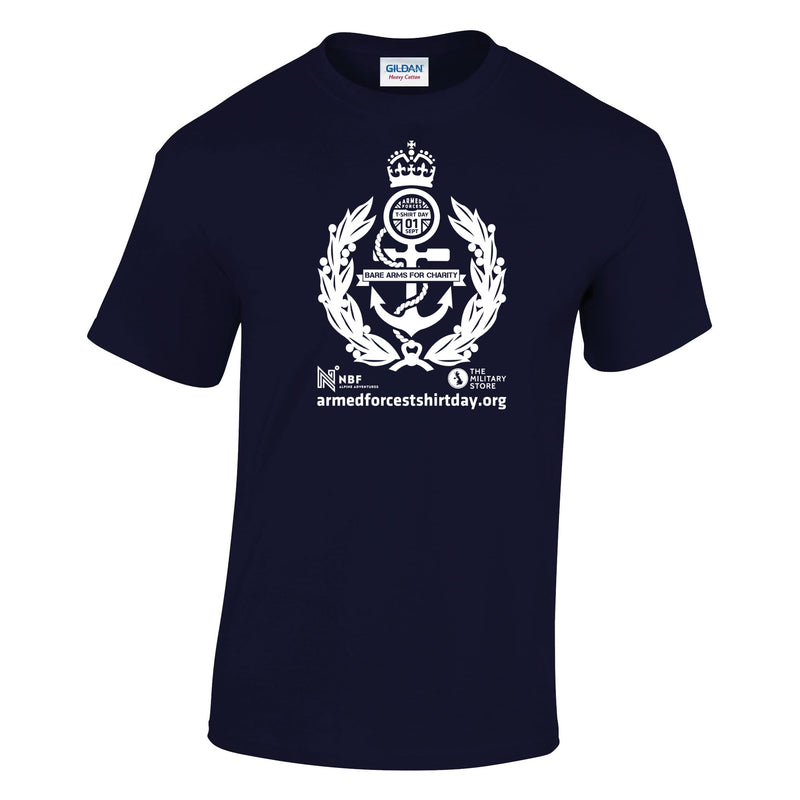 Armed Forces T-Shirt Day 2025 - 'Seawolf White' Logo Cotton T-Shirt