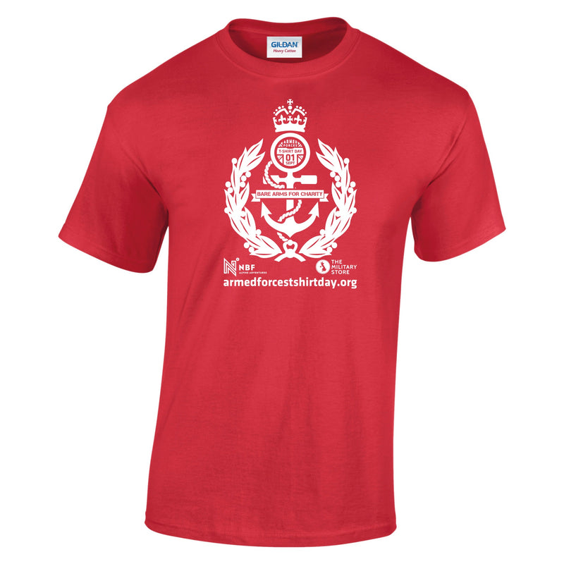 Armed Forces T-Shirt Day 2025 - 'Seawolf White' Logo Cotton T-Shirt