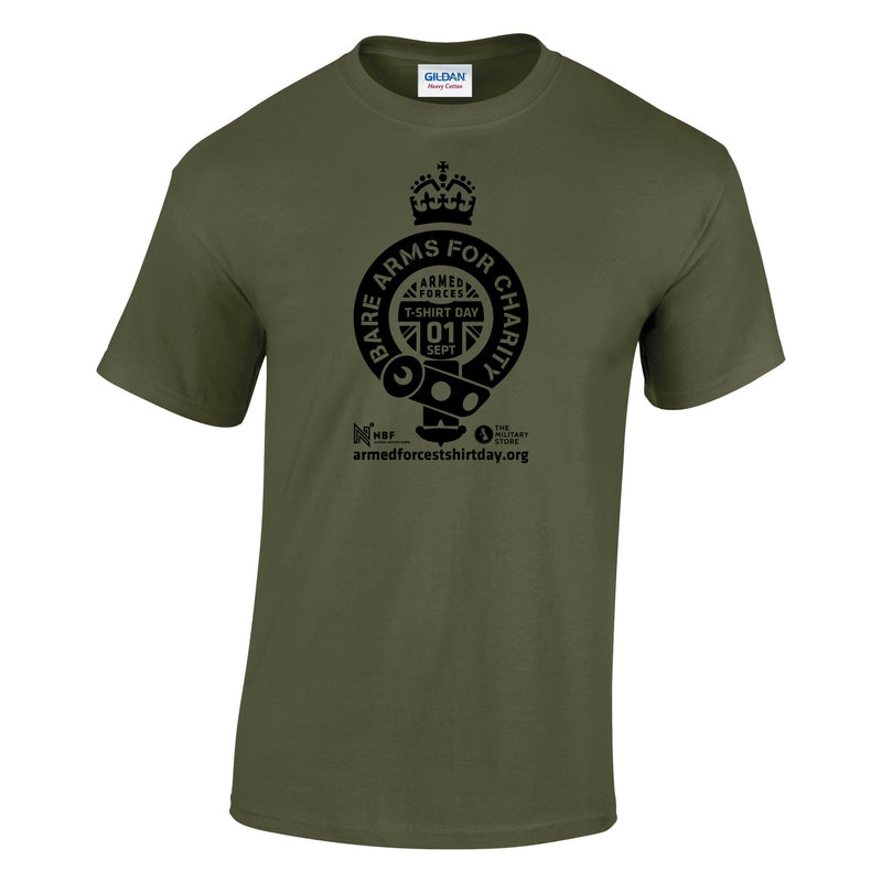 Armed Forces T-Shirt Day 2025 - 'Warrior Black' Logo Cotton T-Shirt