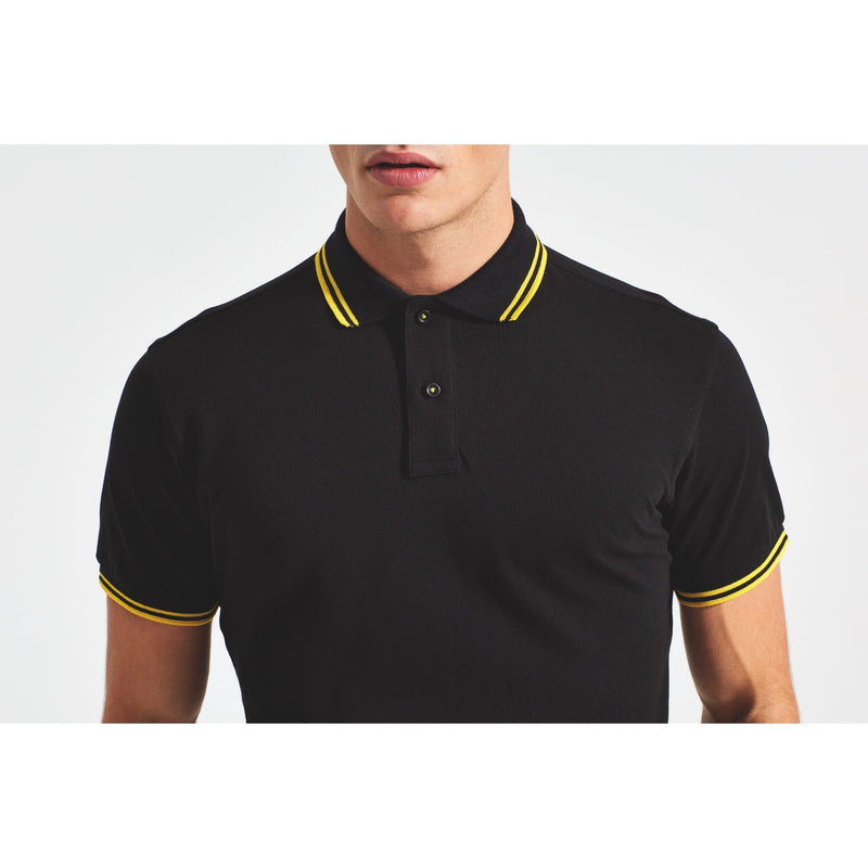 Fitted Tipped Polo Shirt - Choose Your Badge