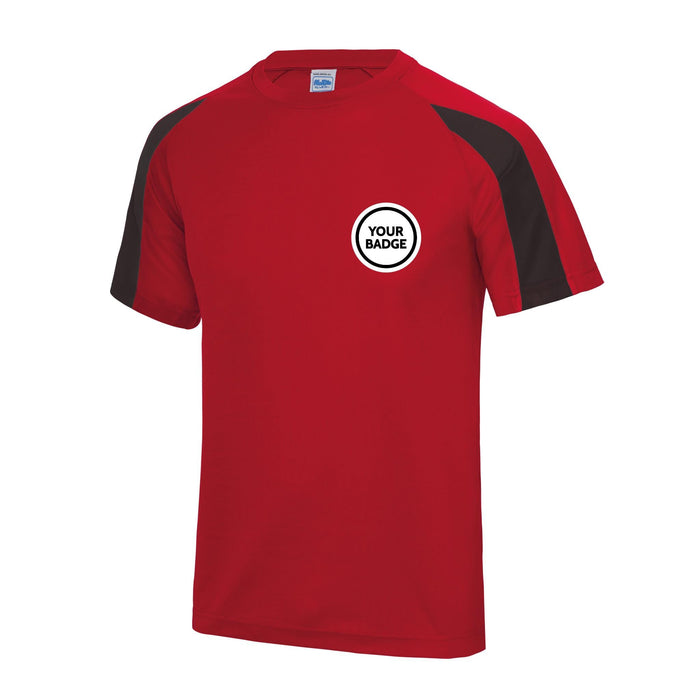 Contrast Polyester T-Shirt - Choose Your Badge