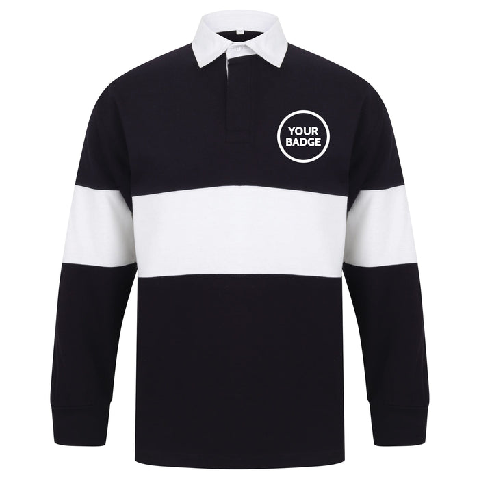 Long Sleeve Panelled Rugby Shirt - Choose Your Badge