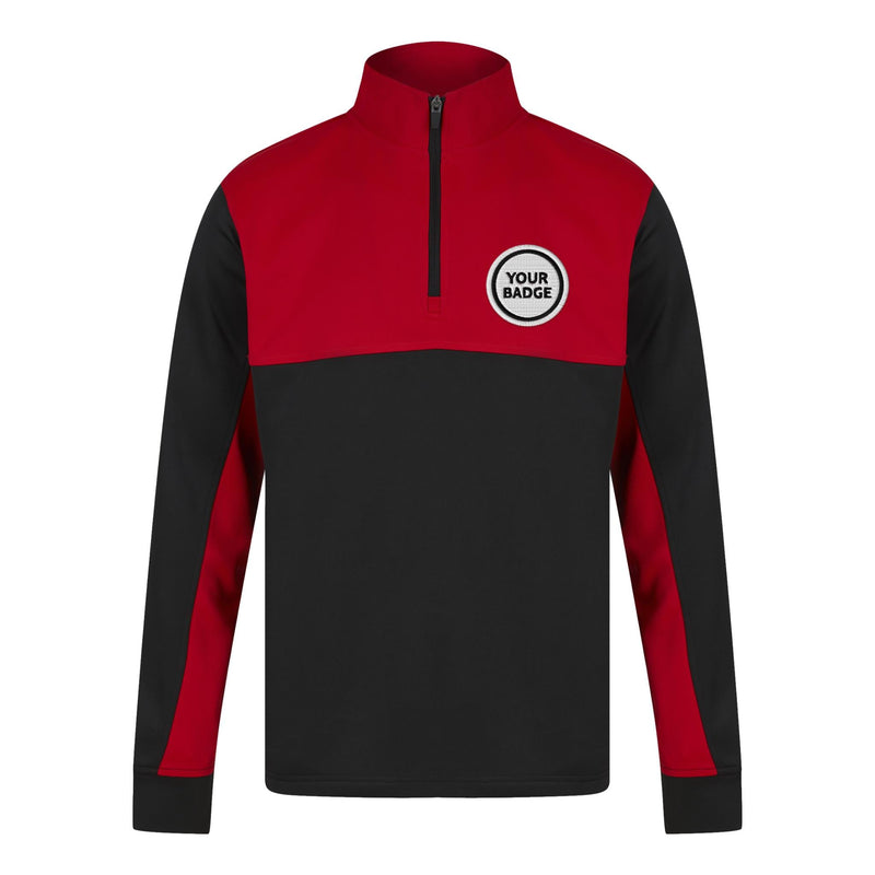 Quarter Zip Tracksuit Top - Choose Your Badge