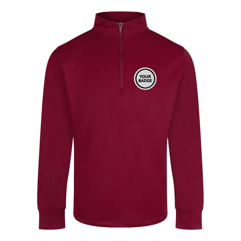 Quarter Zip Tracksuit Top - Choose Your Badge