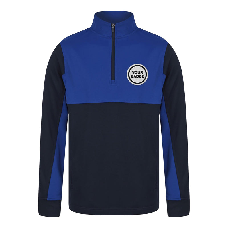 Quarter Zip Tracksuit Top - Choose Your Badge