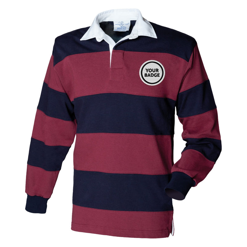 Australian Defence Force Front Row Sewn Stripe Long Sleeve Rugby Shirt