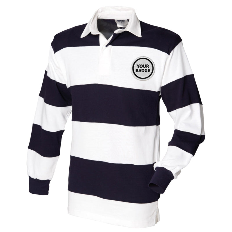 Canadian Forces Front Row Sewn Stripe Long Sleeve Rugby Shirt