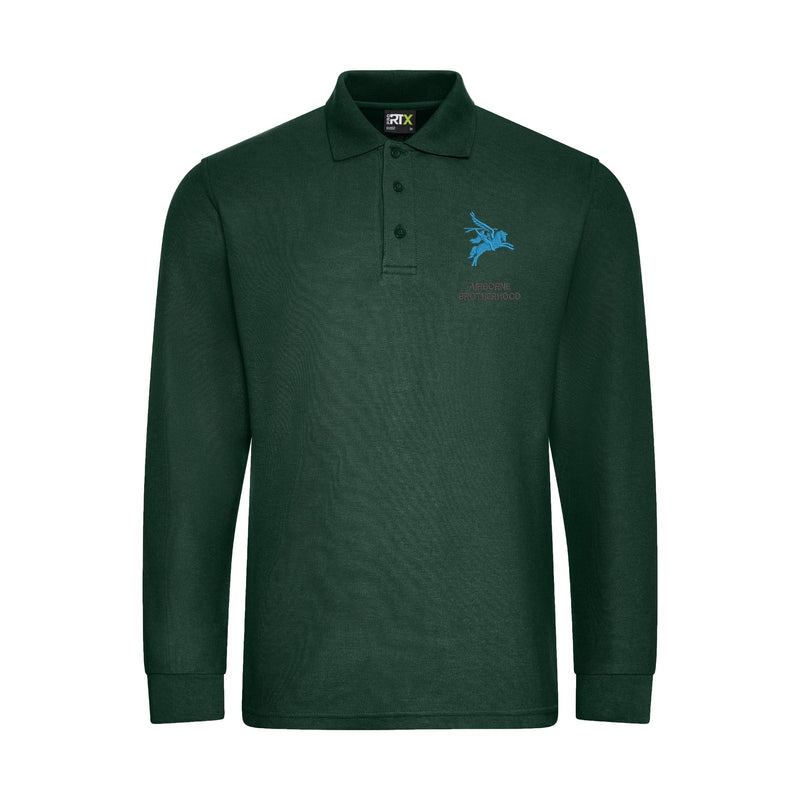 Airborne Brotherhood Long Sleeve Polo Shirt