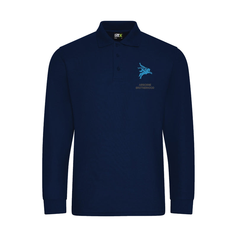 Airborne Brotherhood Long Sleeve Polo Shirt