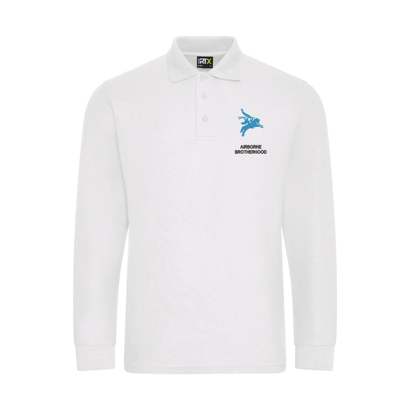 Airborne Brotherhood Long Sleeve Polo Shirt