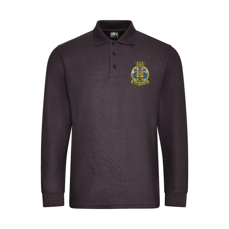 Aircraft Handler Semper Reactivi Crest Long Sleeve Polo Shirt