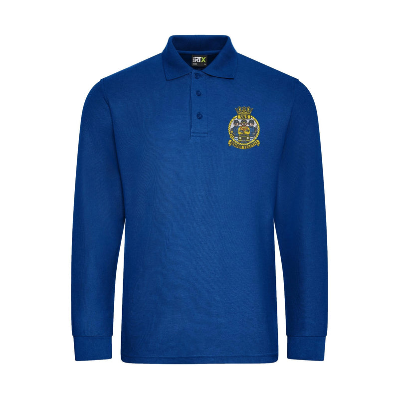 Aircraft Handler Semper Reactivi Crest Long Sleeve Polo Shirt