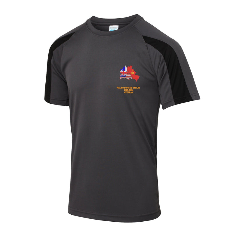 Allied Forces Berlin Veteran Contrast Polyester T-Shirt