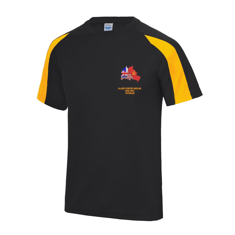 Allied Forces Berlin Veteran Contrast Polyester T-Shirt