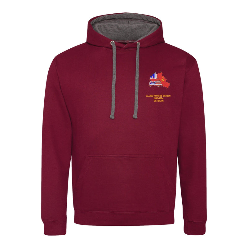Allied Forces Berlin Veteran Varsity Contrast Hoodie